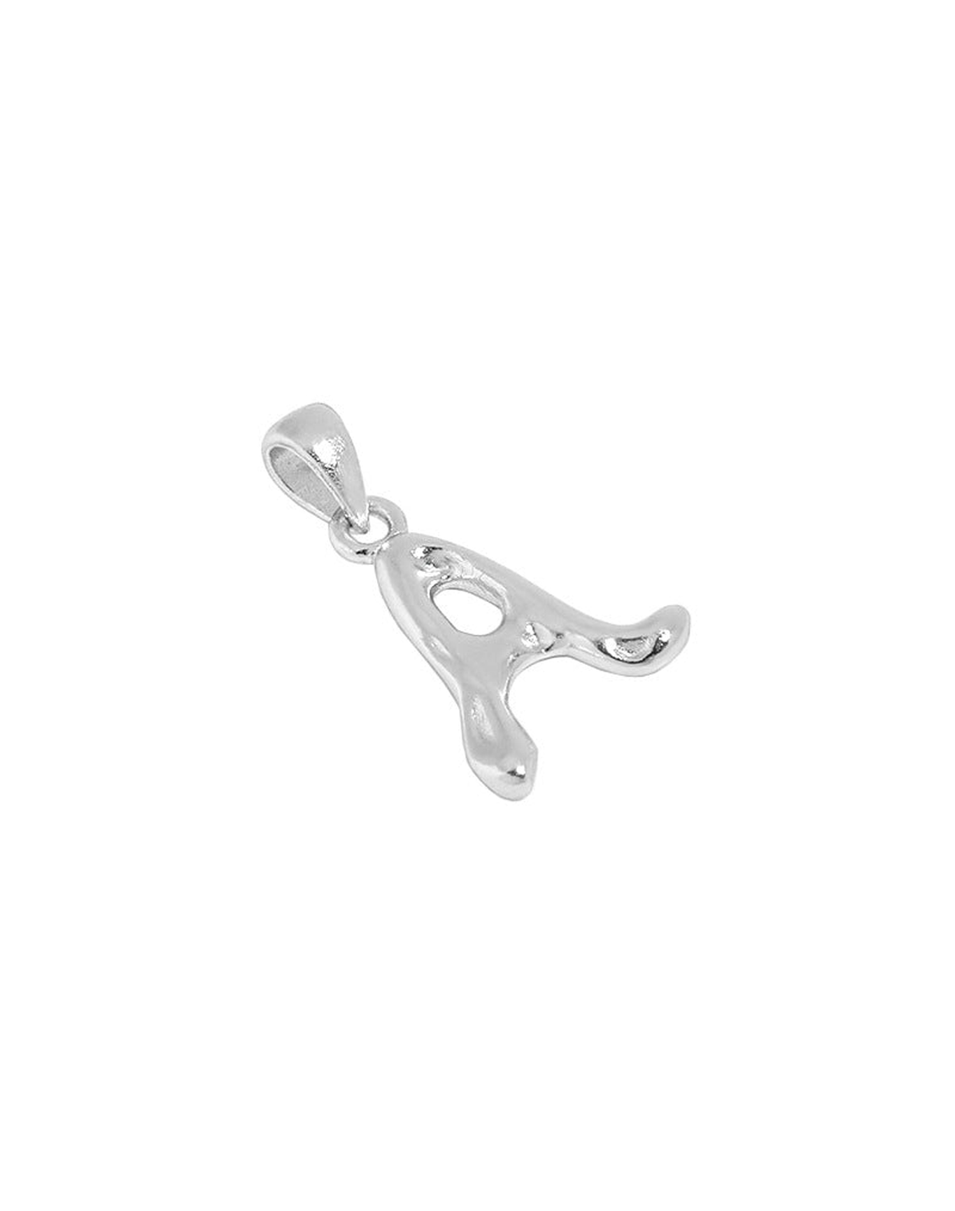 Hammered Initial Pendant Necklace | Gold and Silver