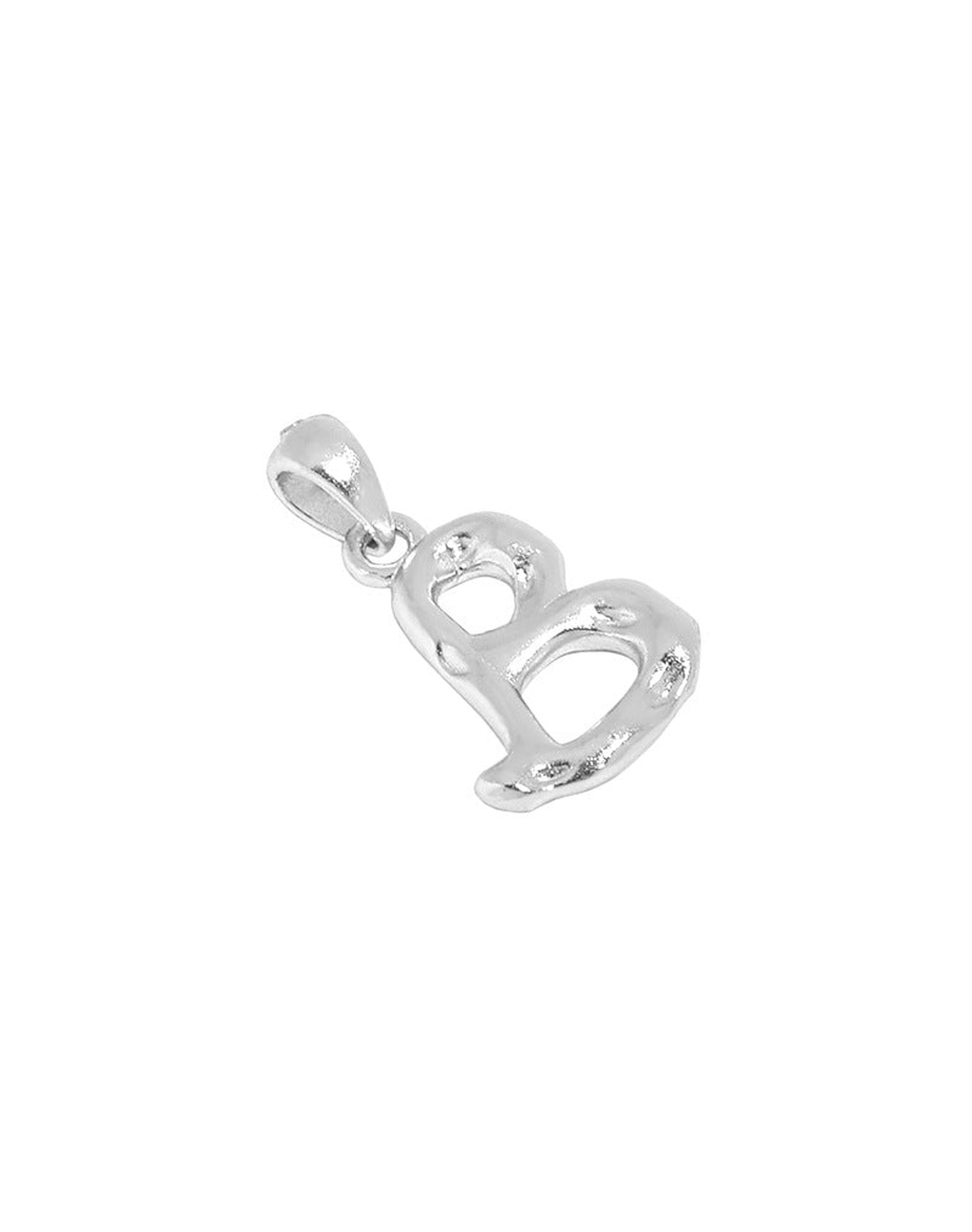 Hammered Initial Pendant Necklace | Gold and Silver