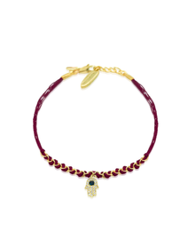 Hamsa Bracelet | Burgundy