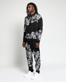 Hanging Floral Distressed Hoodie Sweater-Mens-Twenty