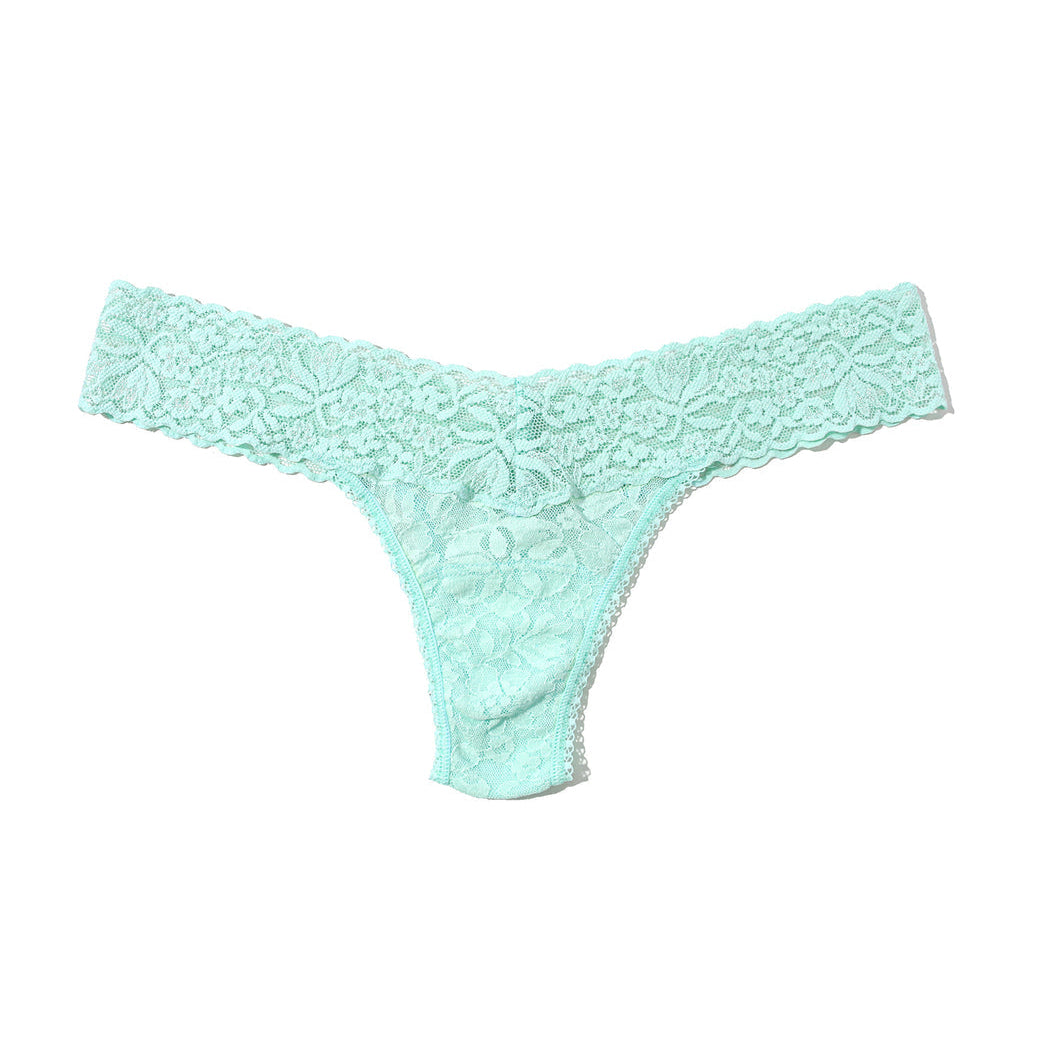 Flora Lace Low Rise Thong | Mint Tea (Green)
