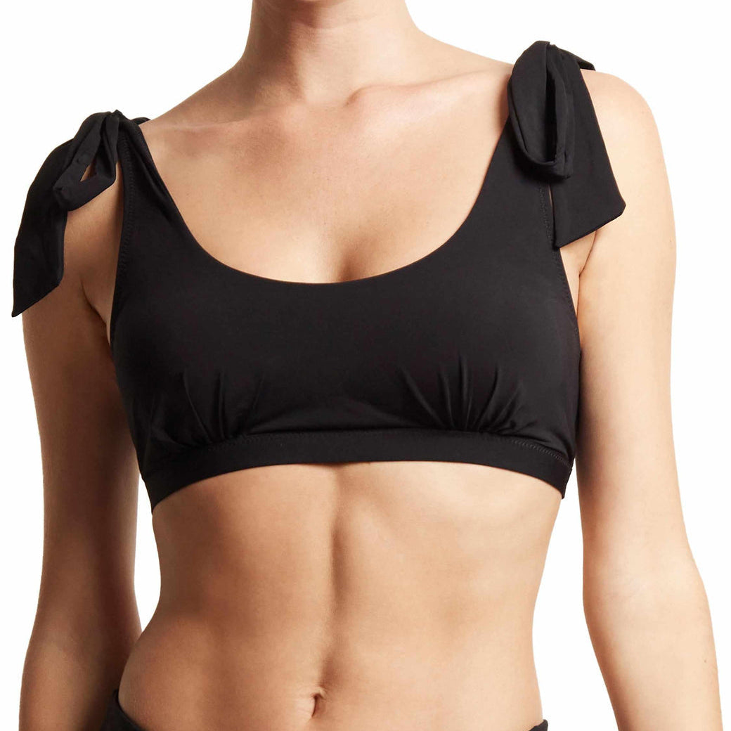 Swim Scoop Bikini Top | Black