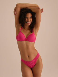 Signature Lace T-Shirt Bra | Un-Beet-Able (Pink)