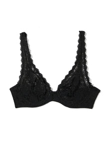 Signature Lace Unlined Underwire Bra | Black