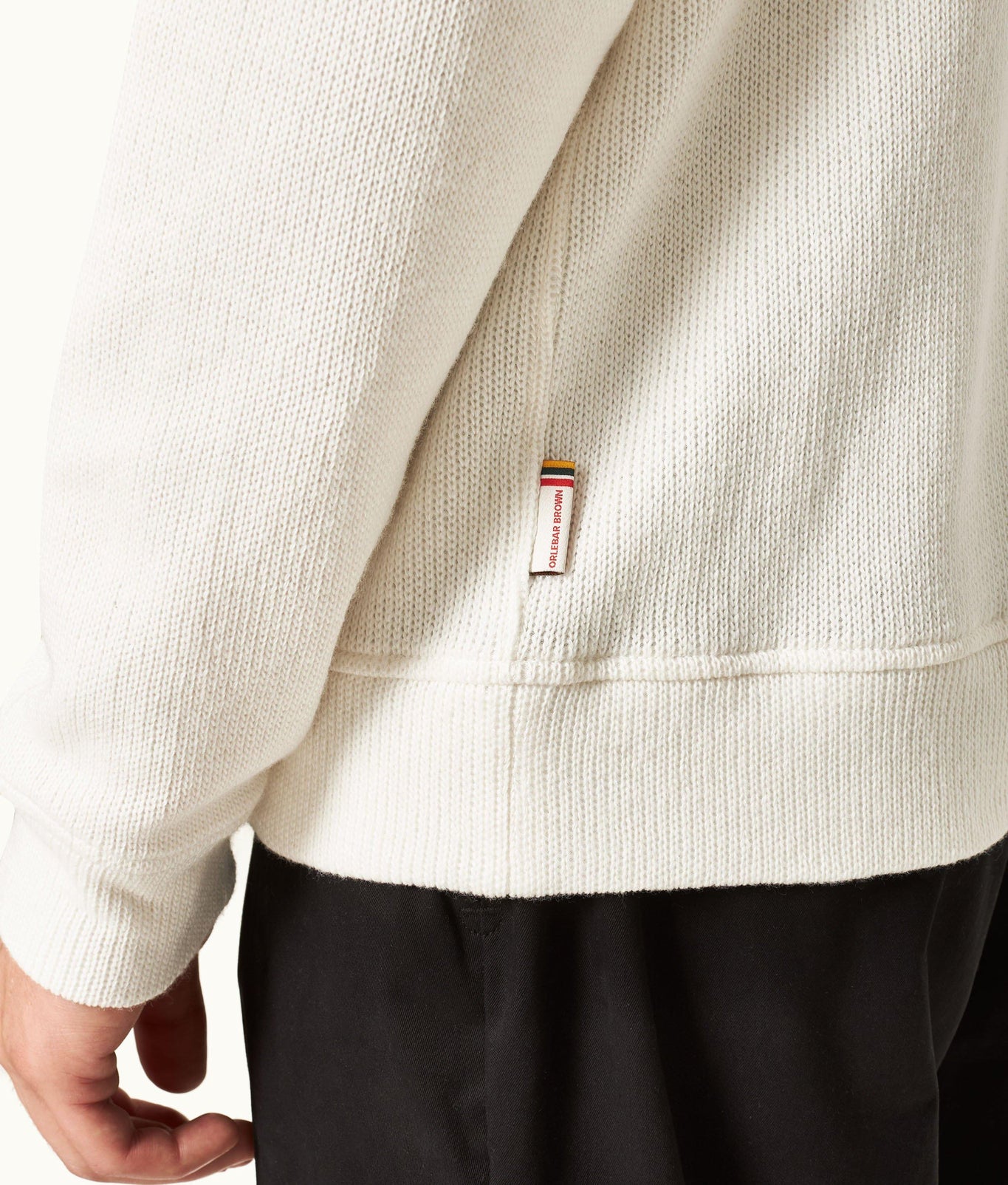 Haroun Relaxed Fit Half-Zip Double-Faced Sweatshirt | White Sand