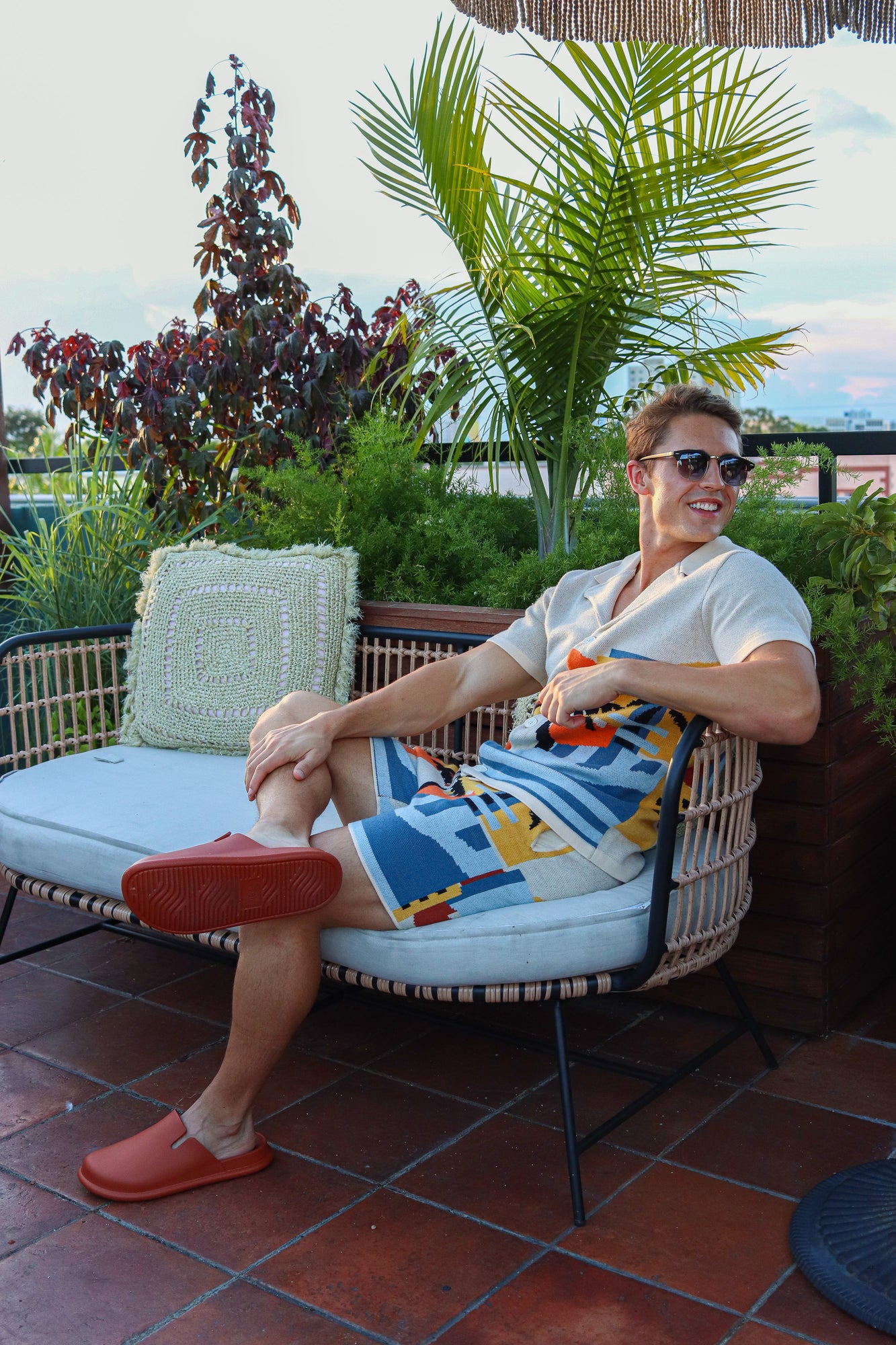 Havana Sunset Knit Shirt | Beige