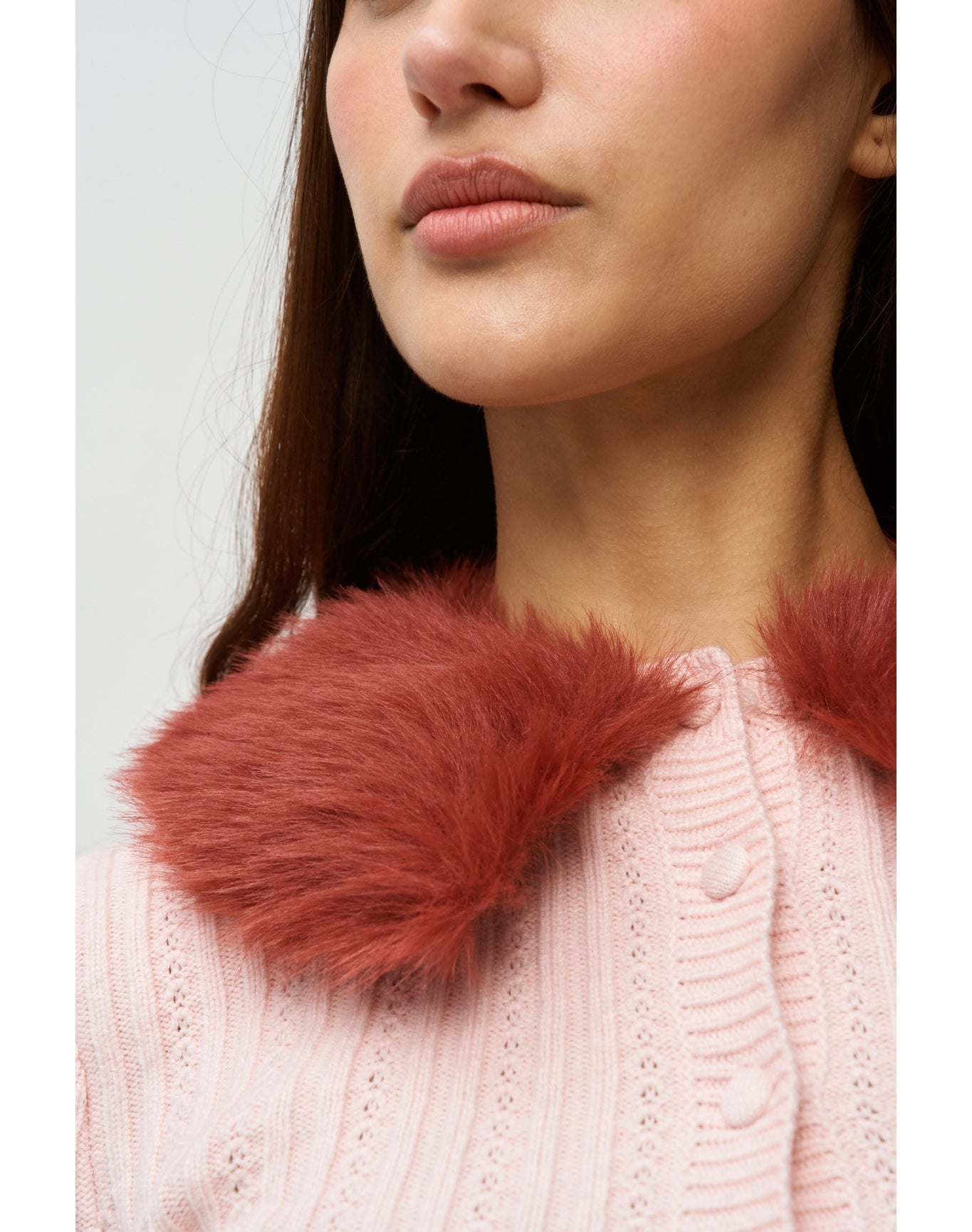 Heart Pointelle Knit Cardigan | Baby Pink