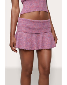 Heart Scallop Mini Skirt | Berry