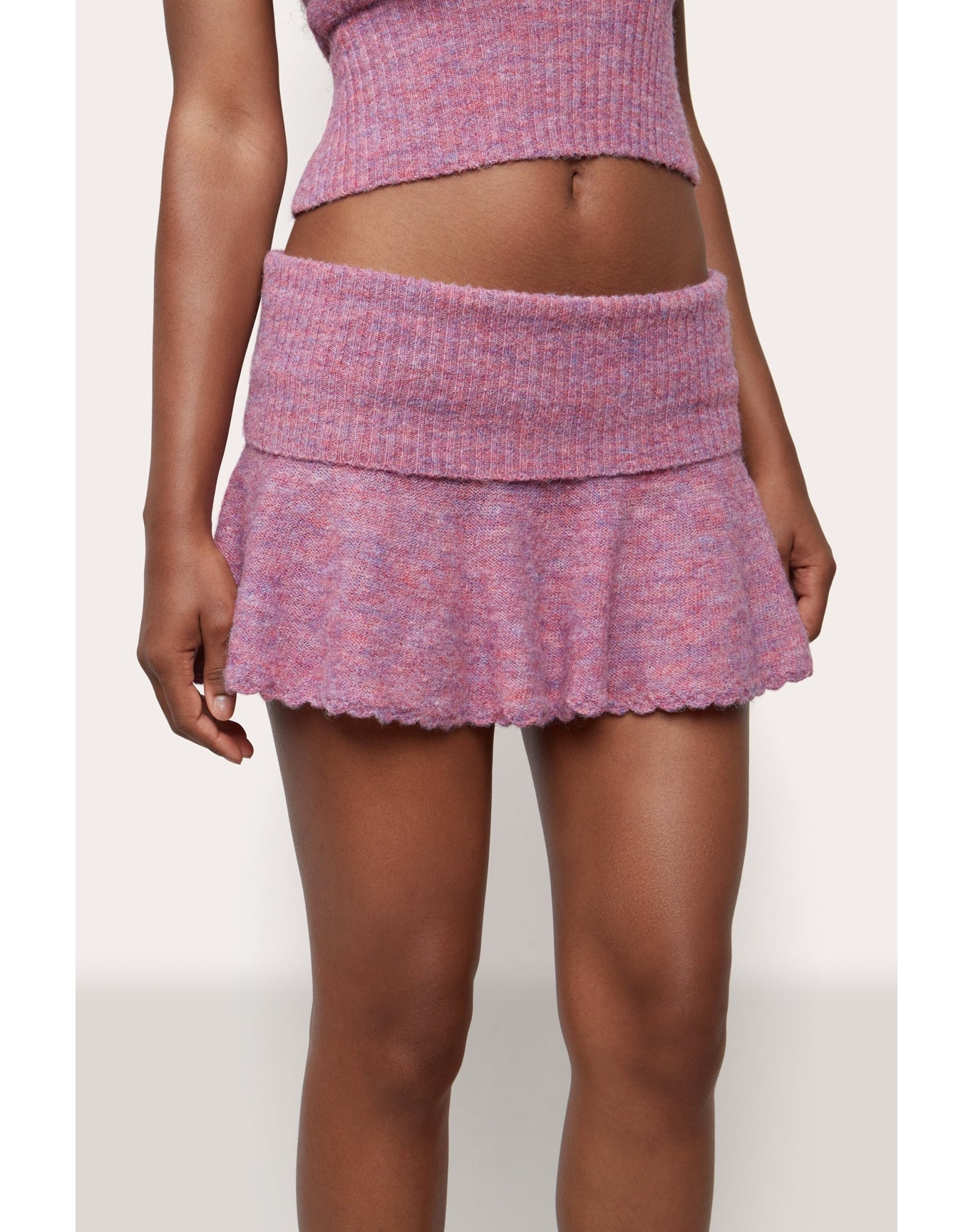 Heart Scallop Mini Skirt | Berry