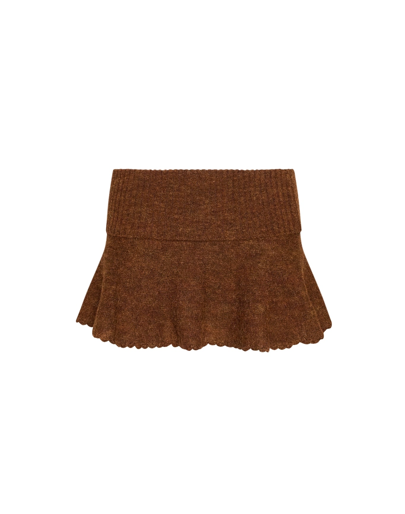 Heart Scallop Mini Skirt | Cocoa