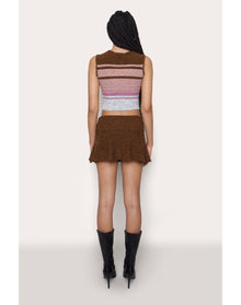 Heart Scallop Mini Skirt | Cocoa