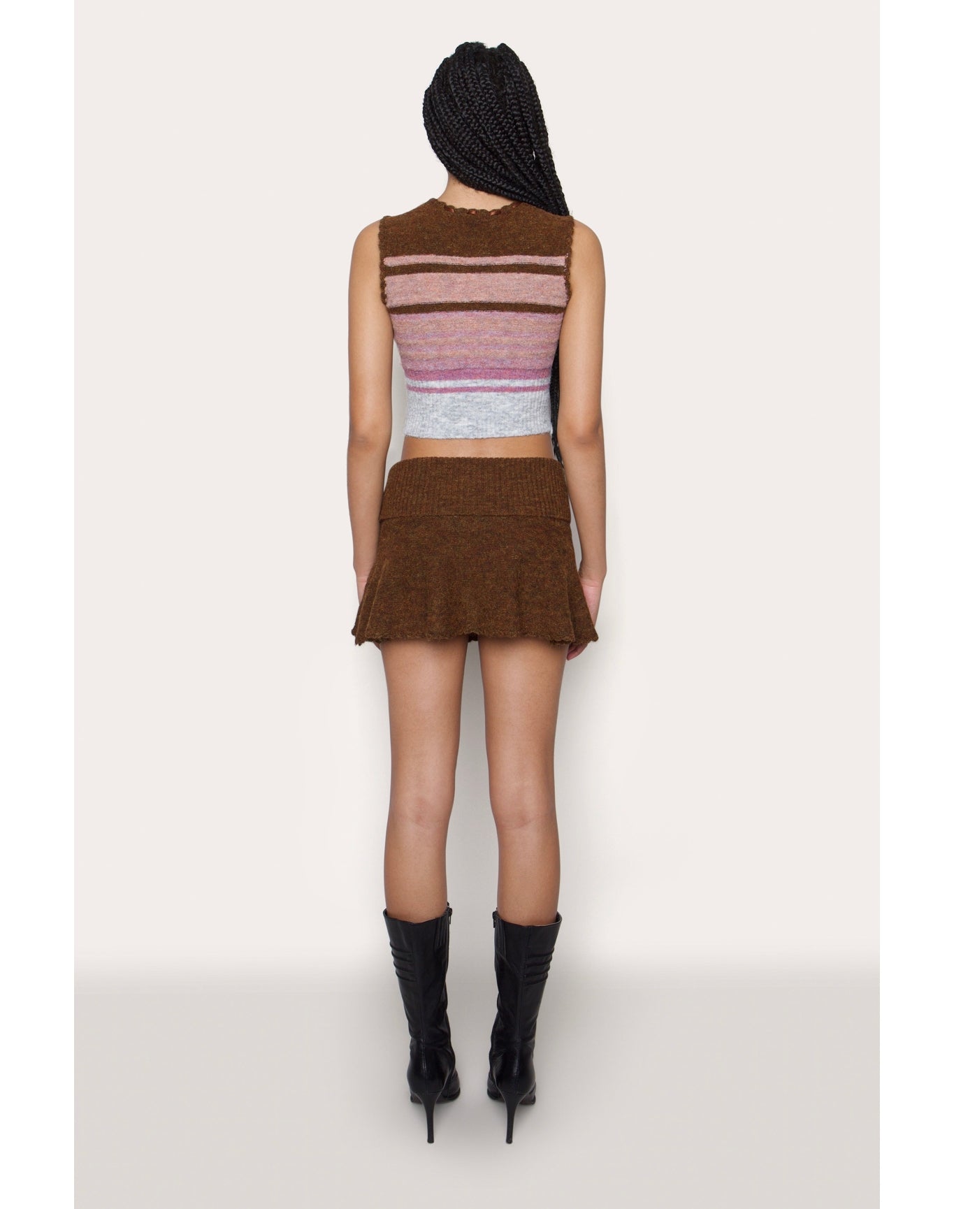 Heart Scallop Mini Skirt | Cocoa