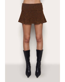 Heart Scallop Mini Skirt | Cocoa