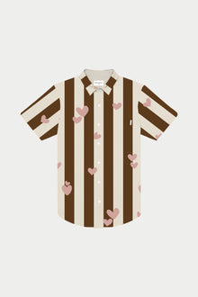 Hearts Weekend Shirt | Pink/Brown