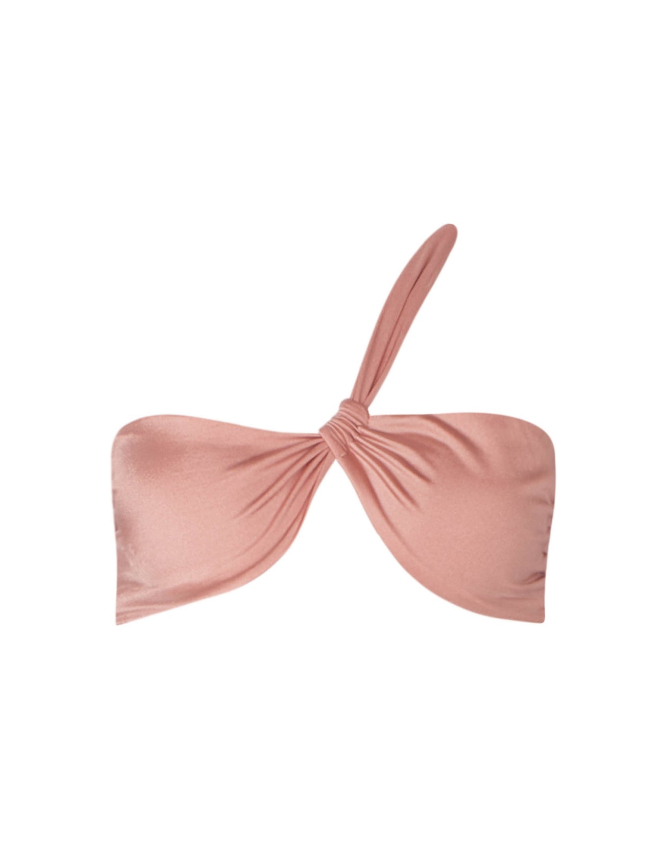 Heather Metallic Crossed Strapless Top | Rose