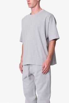 Heavy Basic Boxy Tee | Marled Grey