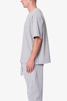 Heavy Basic Boxy Tee | Marled Grey