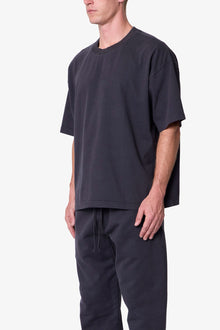 Heavy Basic Boxy Tee | Washed Black