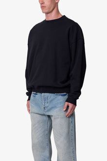 Heavy Basic Crewneck Sweater | Black