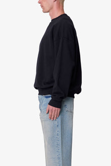 Heavy Basic Crewneck Sweater | Black