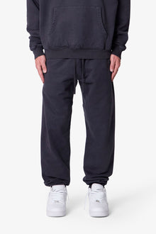 Heavy Basic Sweatpants | Washed Black