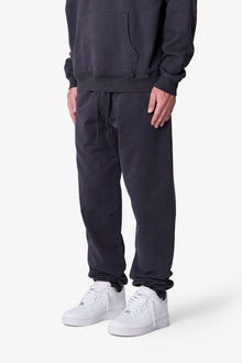 Heavy Basic Sweatpants | Washed Black