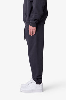 Heavy Basic Sweatpants | Washed Black