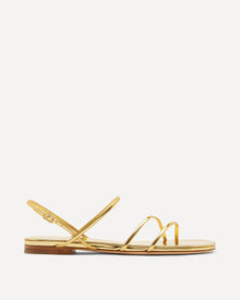 Helix Flat Sandal | Gold