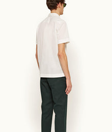 Hibbert Capri Collar Stripe Placket Short-Sleeve Shirt | Cloud