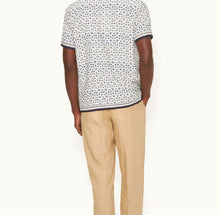 Hibbert Fiore Print Classic Fit Capri Collar Shirt | Cashew