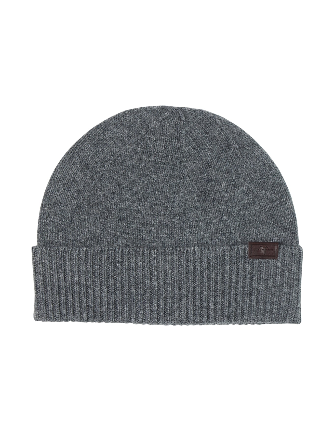 Hickey Freeman | Men | Cashmere Jersey Beanie With Rib Cuff | Grey
