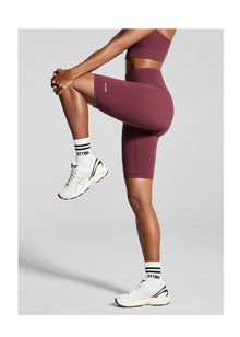 High-Waisted Bike Shorts | Burgundy