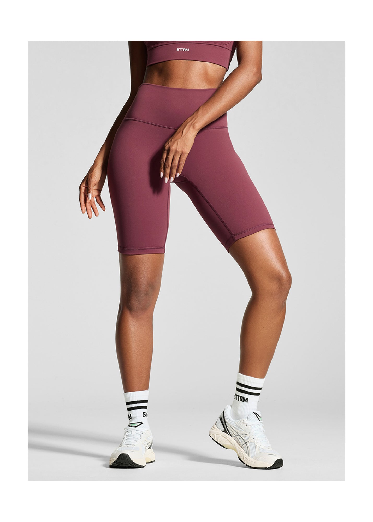 High-Waisted Bike Shorts | Burgundy