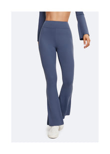 High-Waisted Flared Leggings | Iris Blue