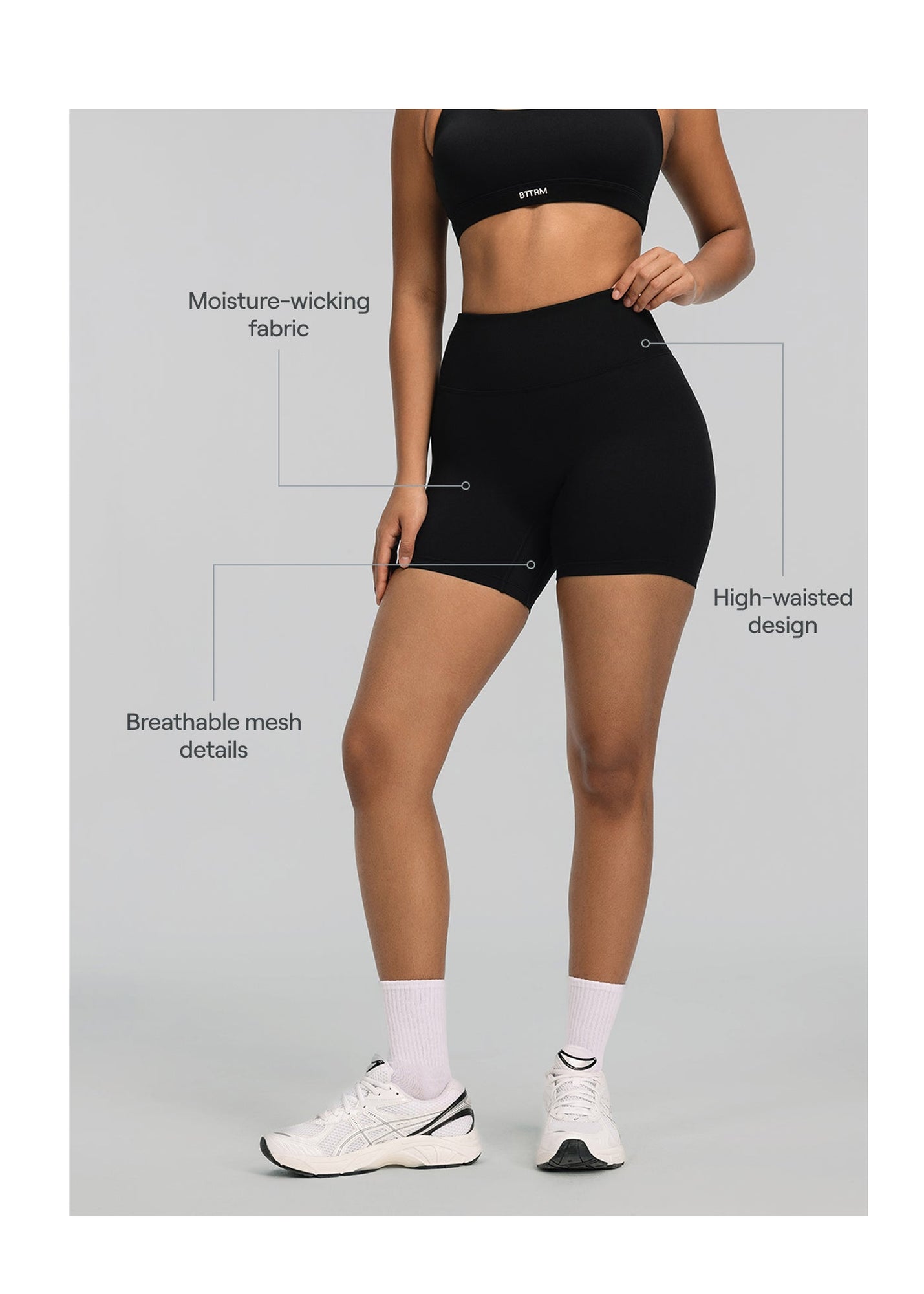 High-Waisted Impact Mesh Shorts | Black