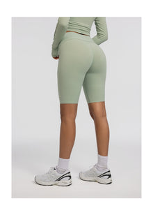High-Waisted Performance Biker Shorts | Sage Green