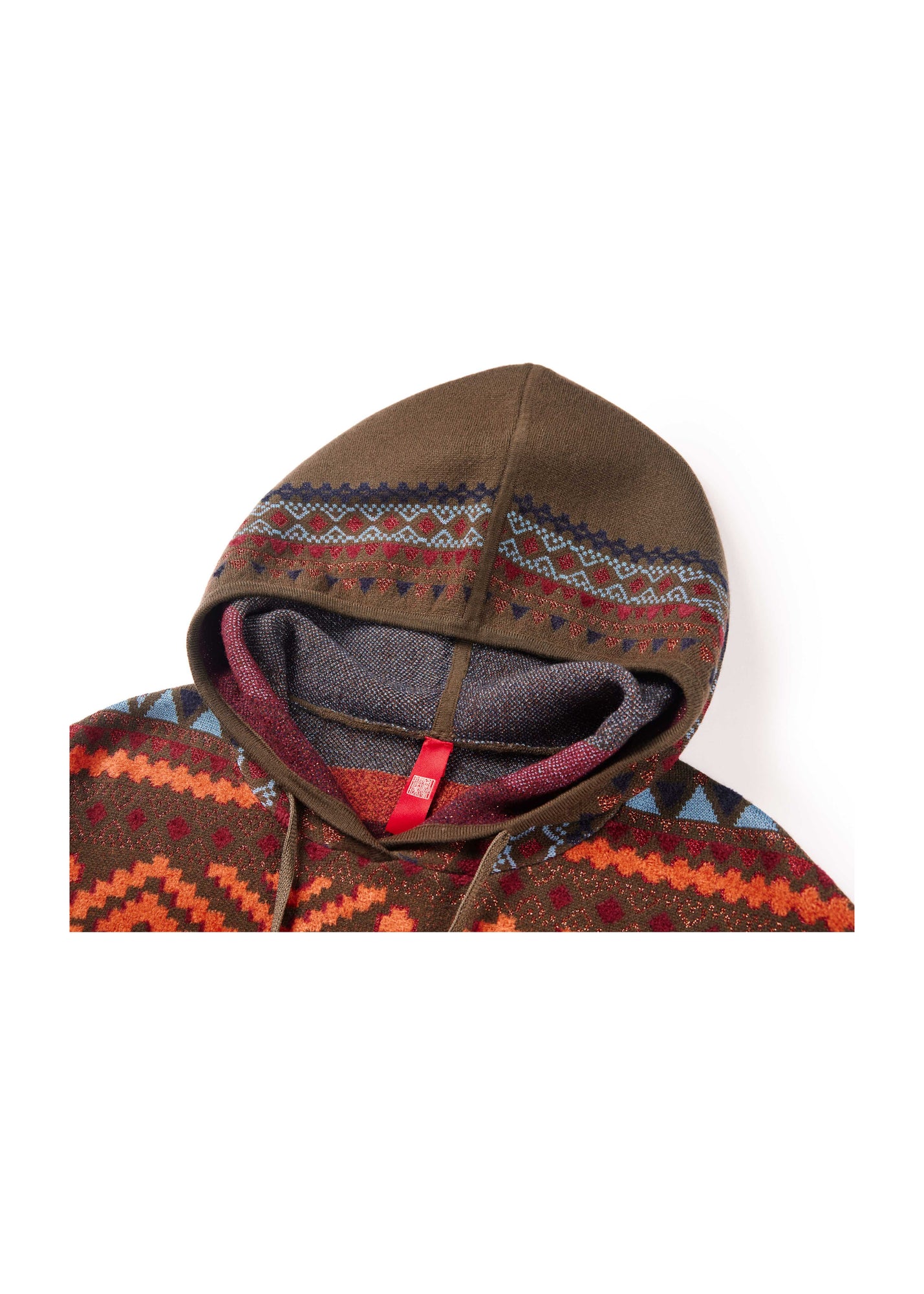 High-waisted Hooded Sweatshirt | Brown