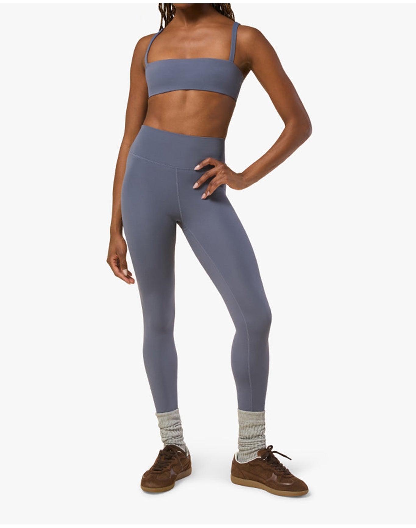 High Rise Legging | Stone Blue