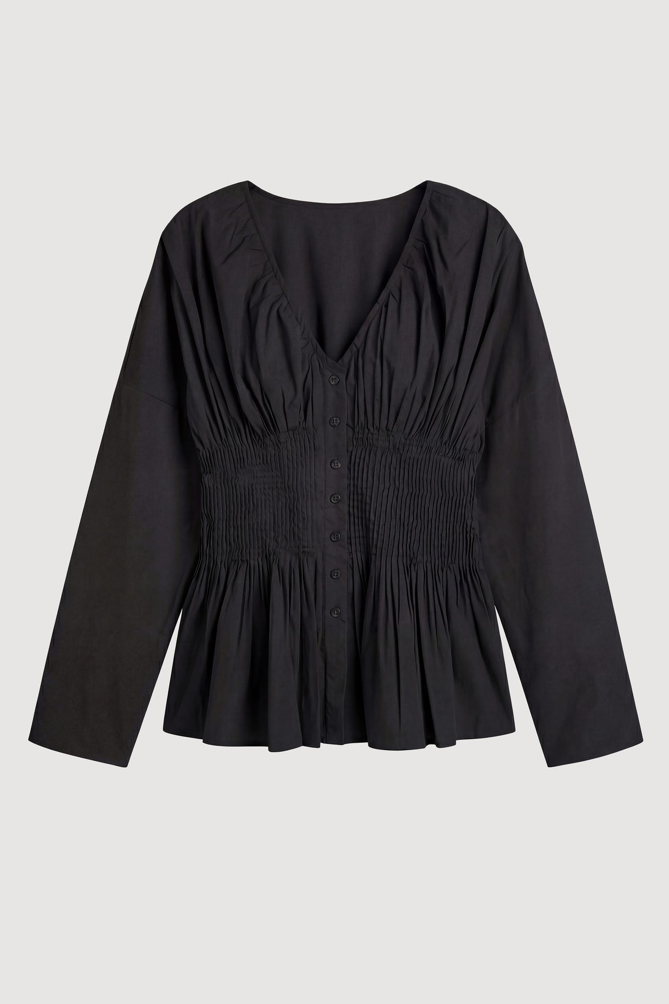 Diana  |  Hiroko Pleated Sculpted Blouse in Size Small - Flat