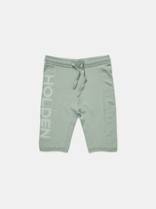 Woman Seamless Biker Short - Sage - flat lay