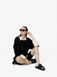 Unusex Puffy Slide - Black - woman