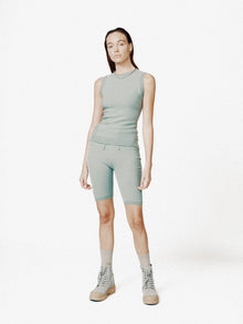 Woman Seamless Biker Short - Sage