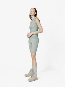 Woman Seamless Biker Short - Sage