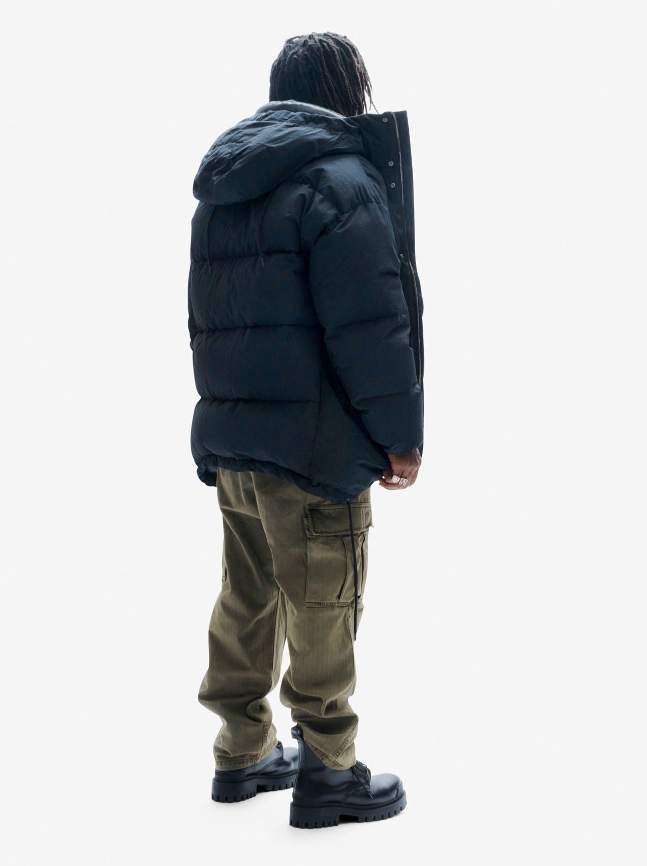 Man Long Down Parka - Black