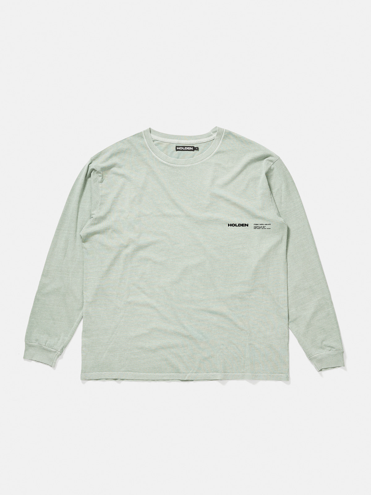 LS Tee - Sage - flat lay - front
