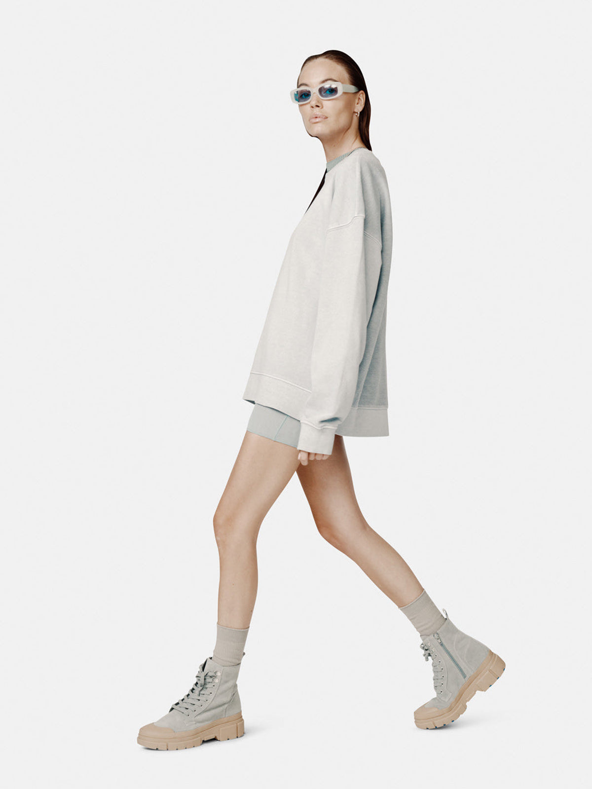 Unisex | Oversized French Terry Crew | Quarry