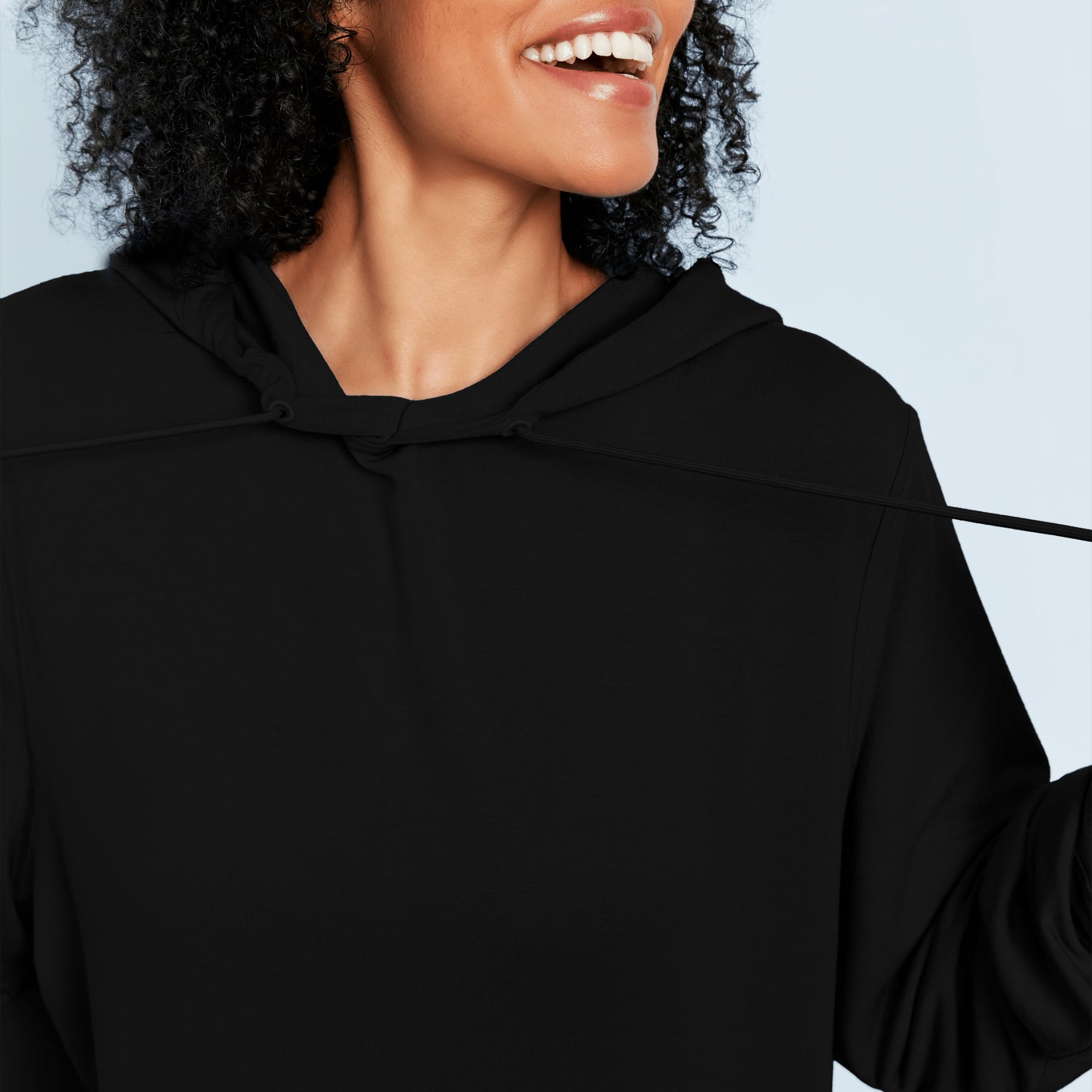 Modal French Terry House Hoodie | Black