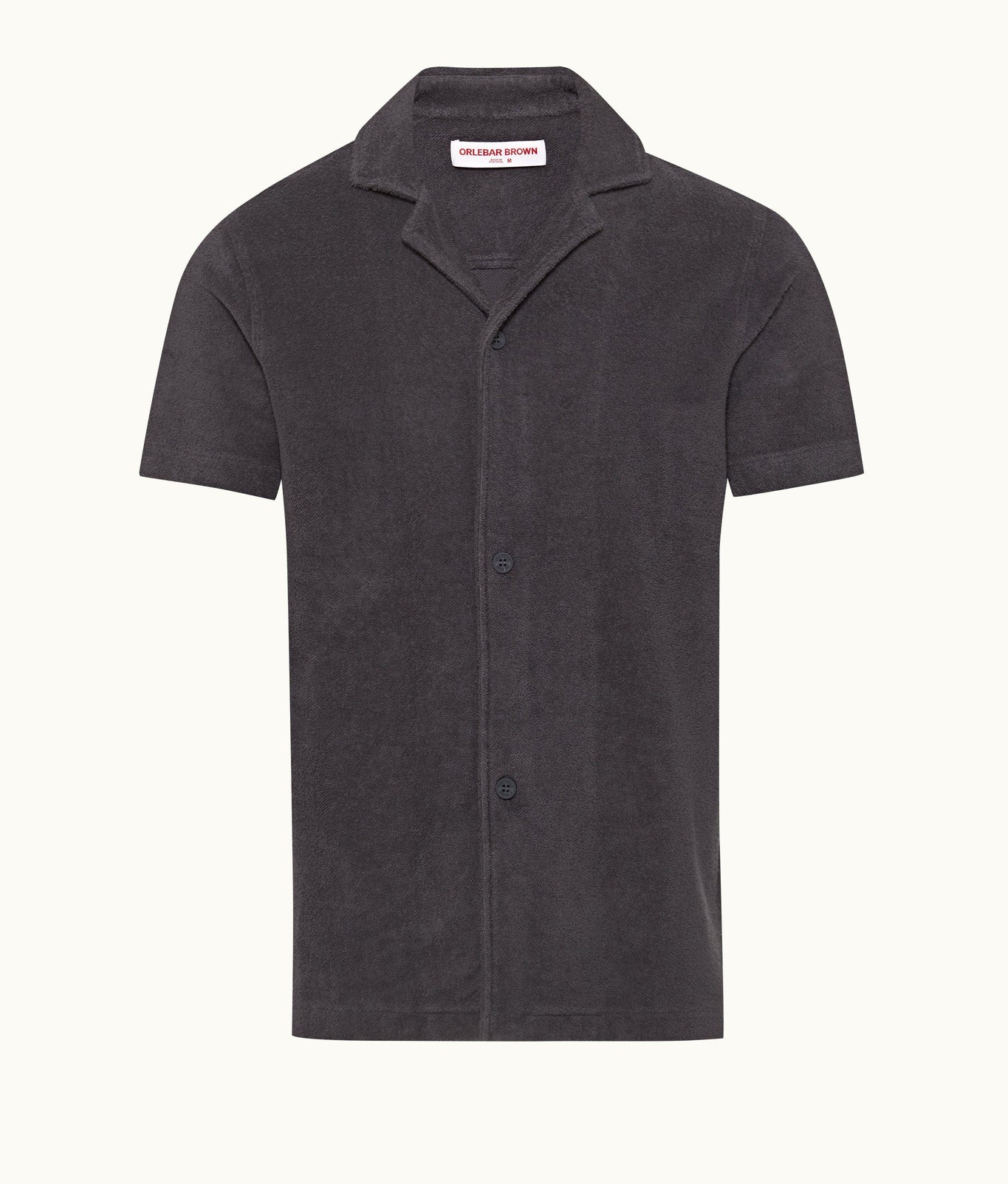 Howell Relaxed Fit Cotton Towelling Shirt | Piranha Grey