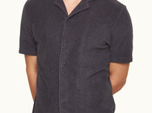Howell Relaxed Fit Cotton Towelling Shirt | Piranha Grey