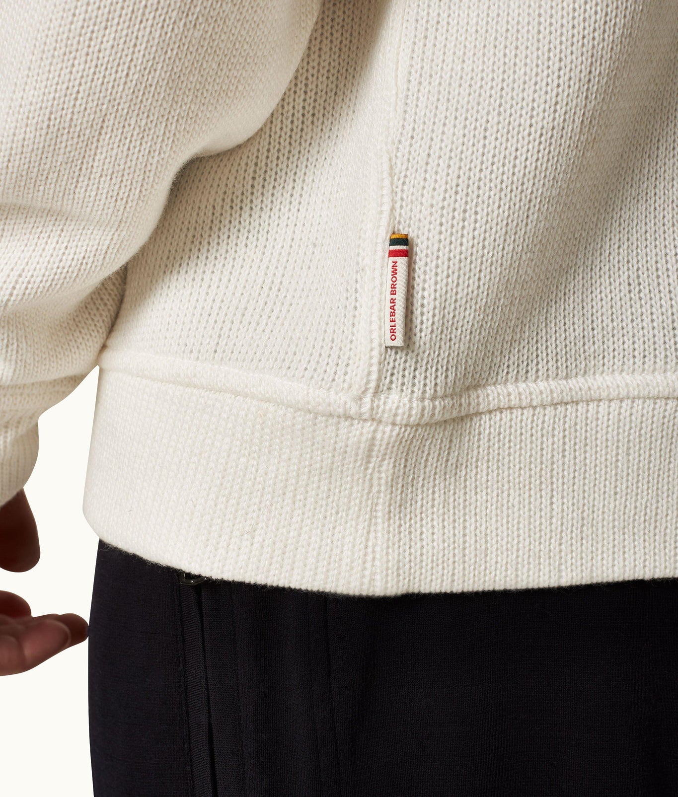 Hudson Relaxed Fit Crewneck Double-Faced Sweatshirt | White Sand